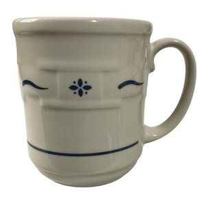 Longaberger Woven Traditions Classic Blue Pottery Mug Microwave Dishwasher safe